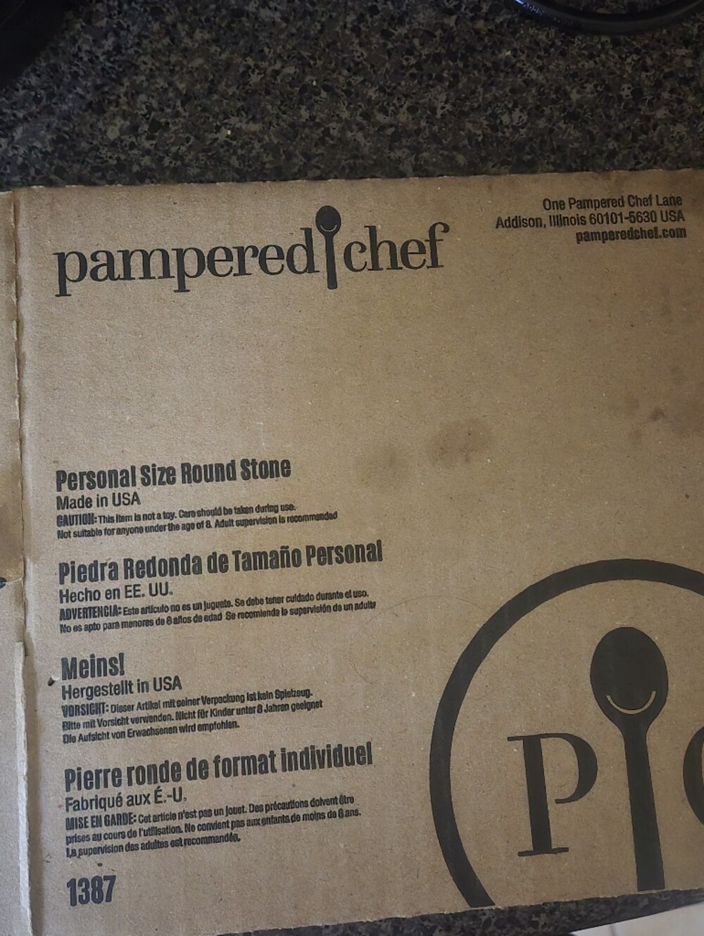 Pampered Chef Personal Pizza Stone Brand New